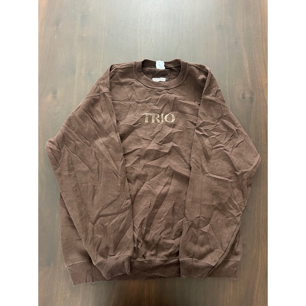 Port & Company TRIO SLCC Thayne Center Brown Crewneck Sweatshirt XL